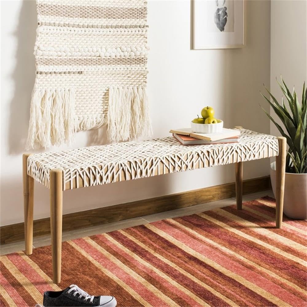 Home Collection Bandelier Natural Teak Wood/ Off-White