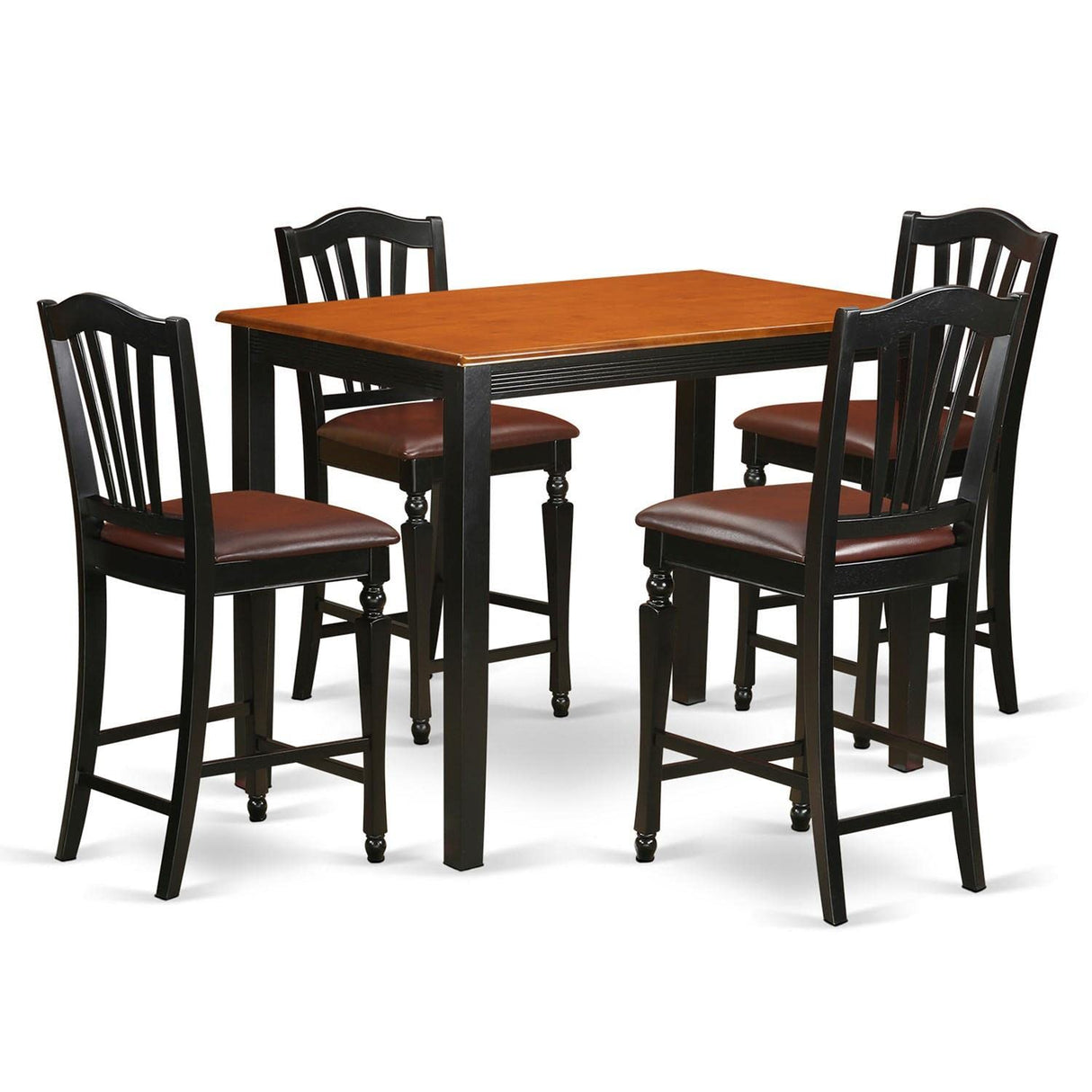 Yarmouth 5 Piece Counter Height Pub Set Includes a Rectangle Dining Room Table