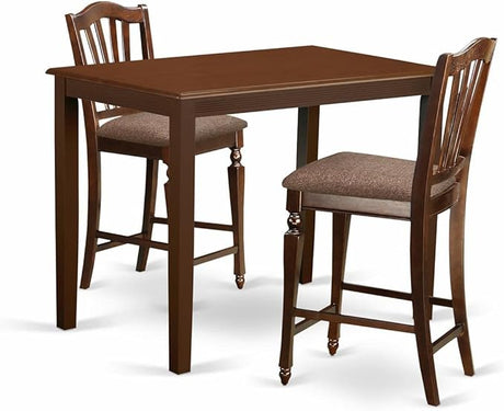 YACH5-BLK-W 5 Piece Counter Height Set Includes a Rectangle Kitchen Table and 4 Dining Room Chairs,