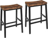 Bar Stools, Set of 2 Bar Chairs, 23.6 Inch Saddle Stools, Kitchen Counter Stools