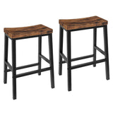 Bar Stools, Set of 2 Bar Chairs, 23.6 Inch Saddle Stools, Kitchen Counter Stools