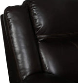 Marsden Modern Leather Air Reclining Living Room Loveseat, Brown