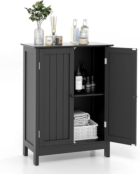 Bathroom Storage Cabinet, Freestanding Bathroom Storage Organizer with Doors