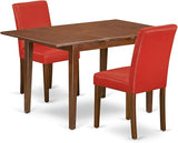 5-Piece Mahogany Dining Table Set with Butterfly Leaf
