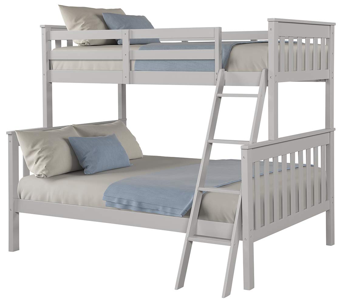 Twin Over Full Bunk Bed-Gray