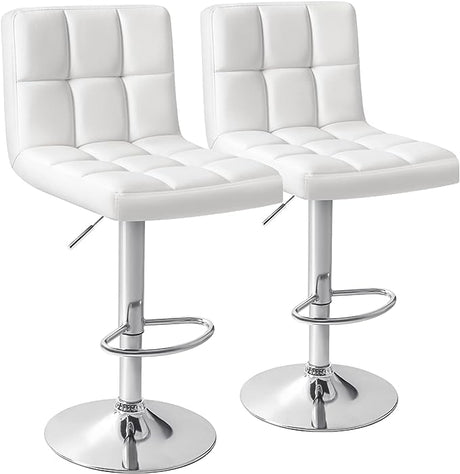 Bar Stools Modern PU Leather Adjustable Swivel Barstools