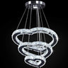 3 Ring Modern LED Crystal Chandelier Light Fixtures Round Pendant Lighting