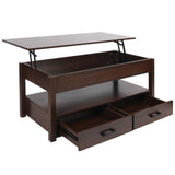 Lift Top Coffee Table with Storage, Lift Up Coffee Table with 2 Drawers