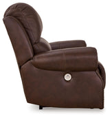 Design by Ashley Freyeburg Classic Leather Match Upholstered Power Recliner