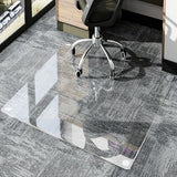 Irregular Tempered Glass Floor Mat - 45" x 53" Office Chair Mat