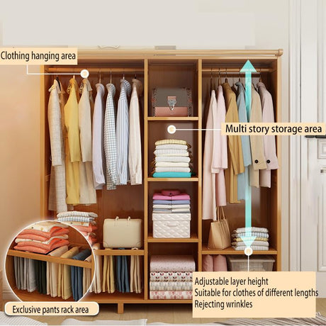 Easy to Install Wardrobe, Adjustable Height Storage of wardrobe Partition