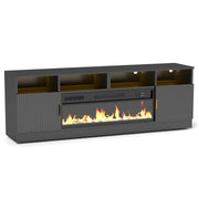 70" Fireplace TV Stand with 38.3" Electric Fireplace & 24 Colors LED Light