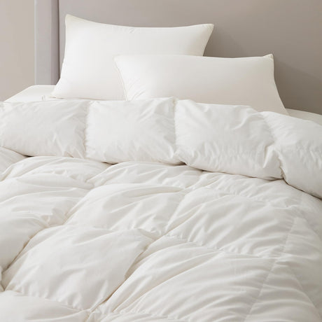 Feather Down Comforter Queen Size, All Season Duvet Insert with 8 Corner Tabs, 100%