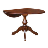 International Concepts Hardwood Round Dual Drop Leaf Pedestal Espresso