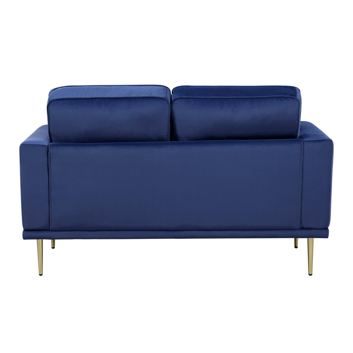 Velvet Sofa Love Seat, Modern Couches, Metal Seat Base Metal Legs with Gold-Tone Finish