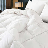 Feather Fiber Comforter Queen Size Duvet Insert for All Season, 100% Cotton Hotel