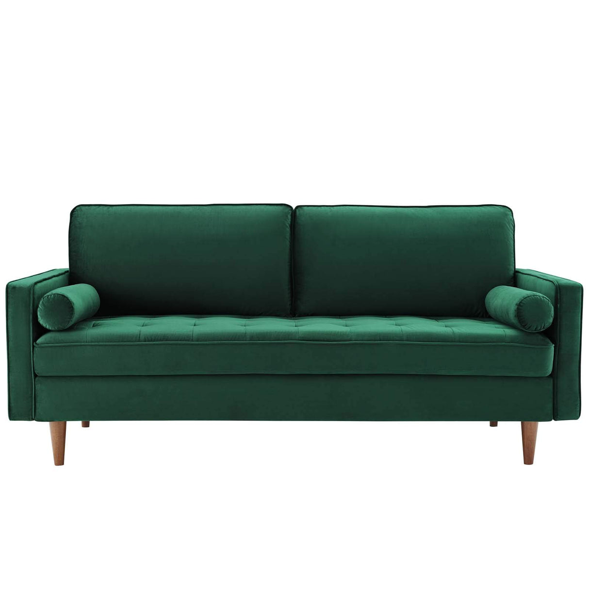 valour Performance Velvet Upholstered Tufted Sofa, Green