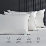 Hotel Feather Pillows Queen Size Set of 2, Feathers Down Pillows Composite
