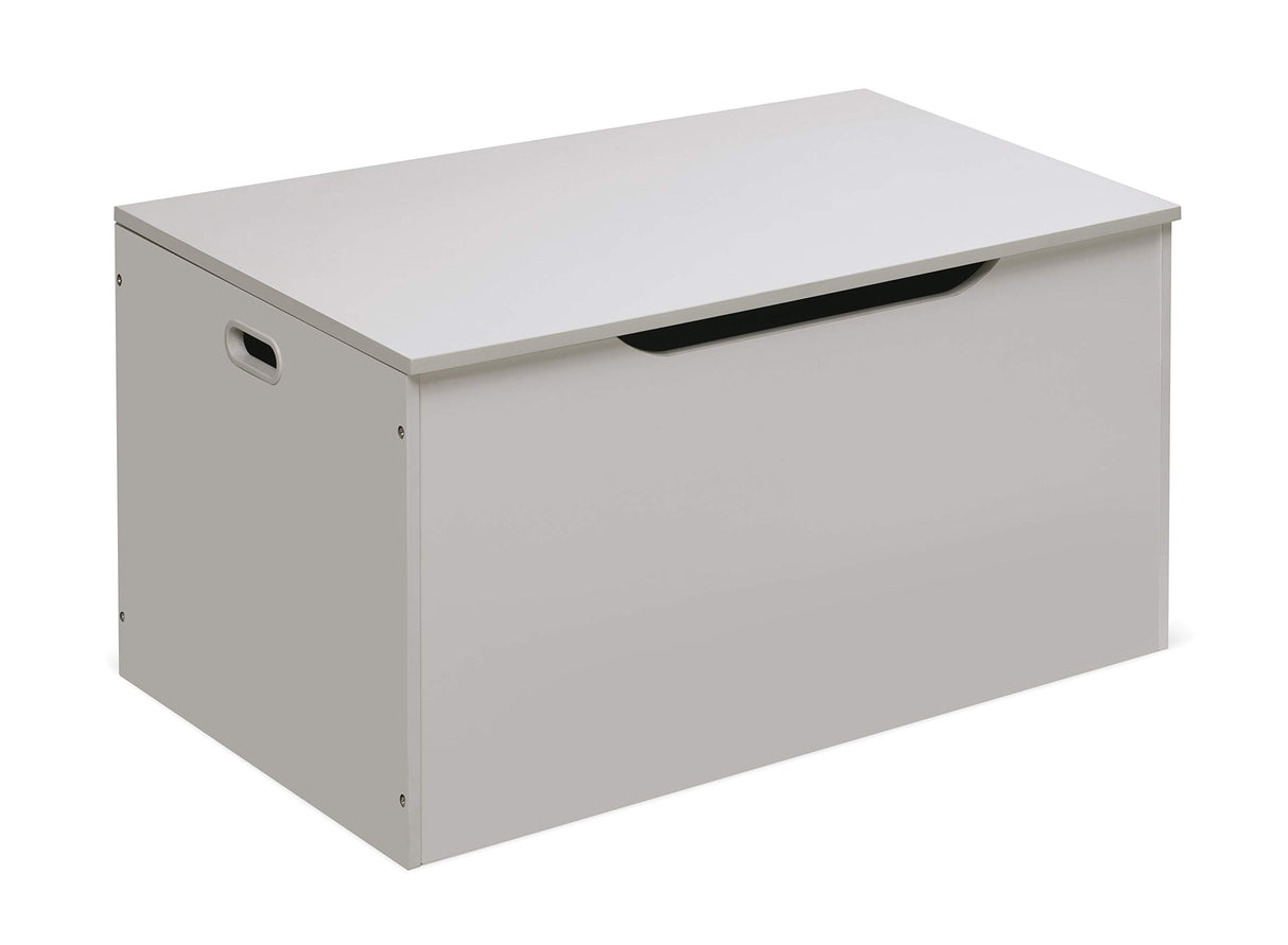 Top Toy Box and Storage Bench Seat with Safety Hinges - White