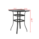 Patio Bar High Swivel Stools 2 Tall 1 Height Outdoor Bistro Table