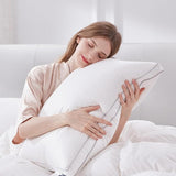 Luxury Feather Down Pillow, Medium Fluffy Pillow King Size