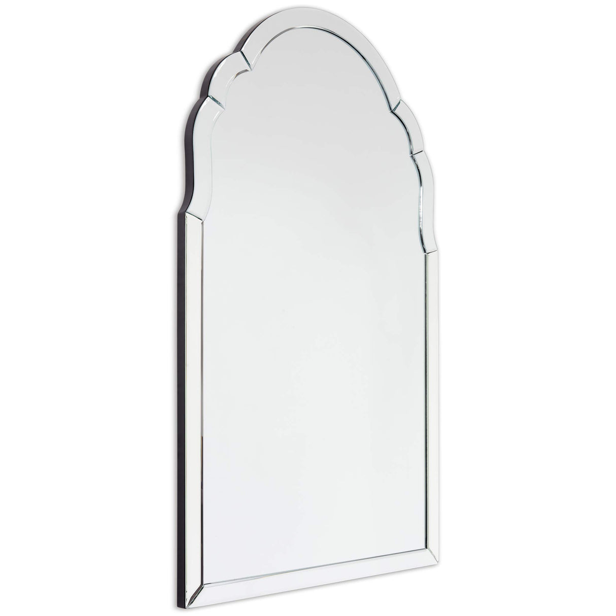 Empire Art Direct Elegant Arch Wall II Vanity, Bathroom, 1"-Beveled Center Mirror,Ready to Hang, 24" x 40", Clear