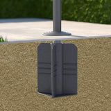 Offset Patio Umbrella Base in Ground, 24.41"(H) X 11.42"(W)