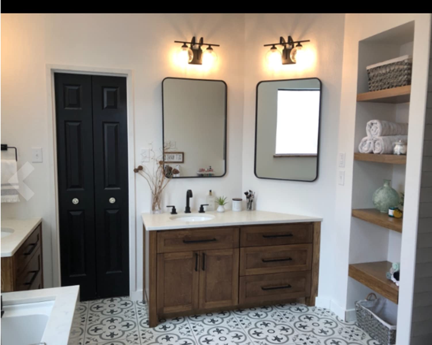 Black Bathroom Mirrors  Metal Frame Rectangle Mirror