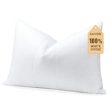 Goose Down Feather Pillows with 100% Cotton Cover, Soft Hotel Bed Pillow for Sleeping