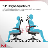 Motostuhl C6 Ergonomic Office Chair Office Desk Chair with Lumbar Support 2D Headrest Flip Up 4D Armrest 120° Rocking Mesh Computer Chair Office Chairs for Office Home Office Conference Room Usage