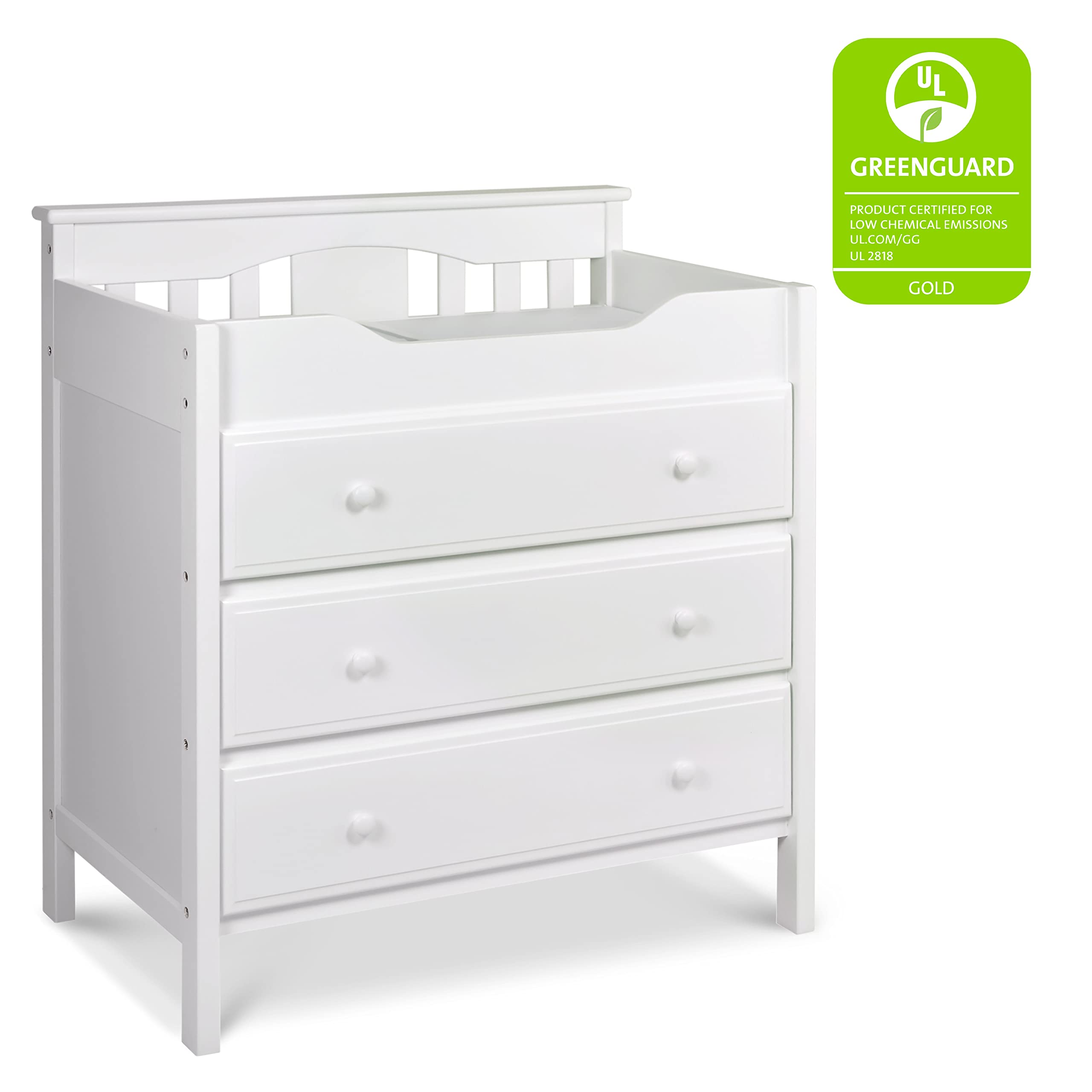 Jayden 3-Drawer Changer Dresser in White, Greenguard Gold Certified