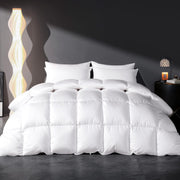 Feather Down Cotton Comforter Queen Size, All Season 100% Cotton Duvet Insert