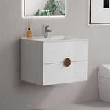 24” Floating Bathroom Vanity with Sink, Wall-Mount Floating Vanity Cabinet