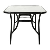 Tory Rectangle Patio Table with Umbrella Hole, Commercial All-Weather Table