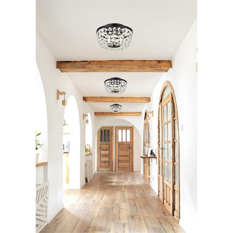Lighting Indoor Modern Home Decorative Bright Cora 10 inch Flush Mount in Black