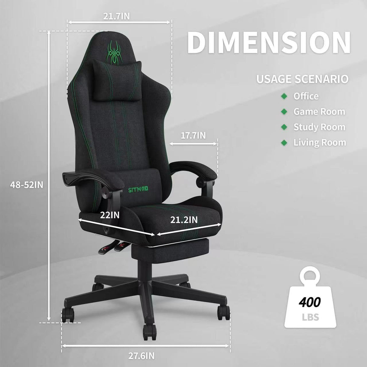 Gaming Chair Computer Chair Breathable Fabric Office Chair Cloth