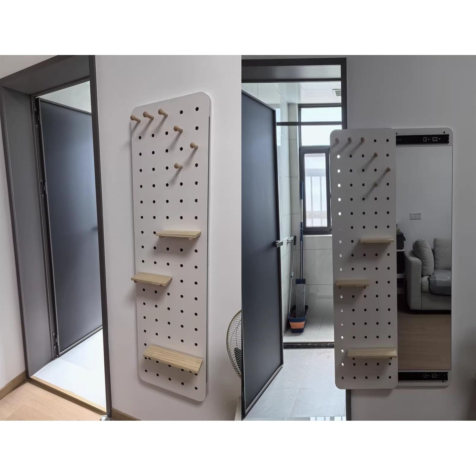 Hanging Full Length Mirror, Push-Pull Rectangle Mirror