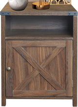 Nightstand, Farmhouse Bedside Table with Cabinet