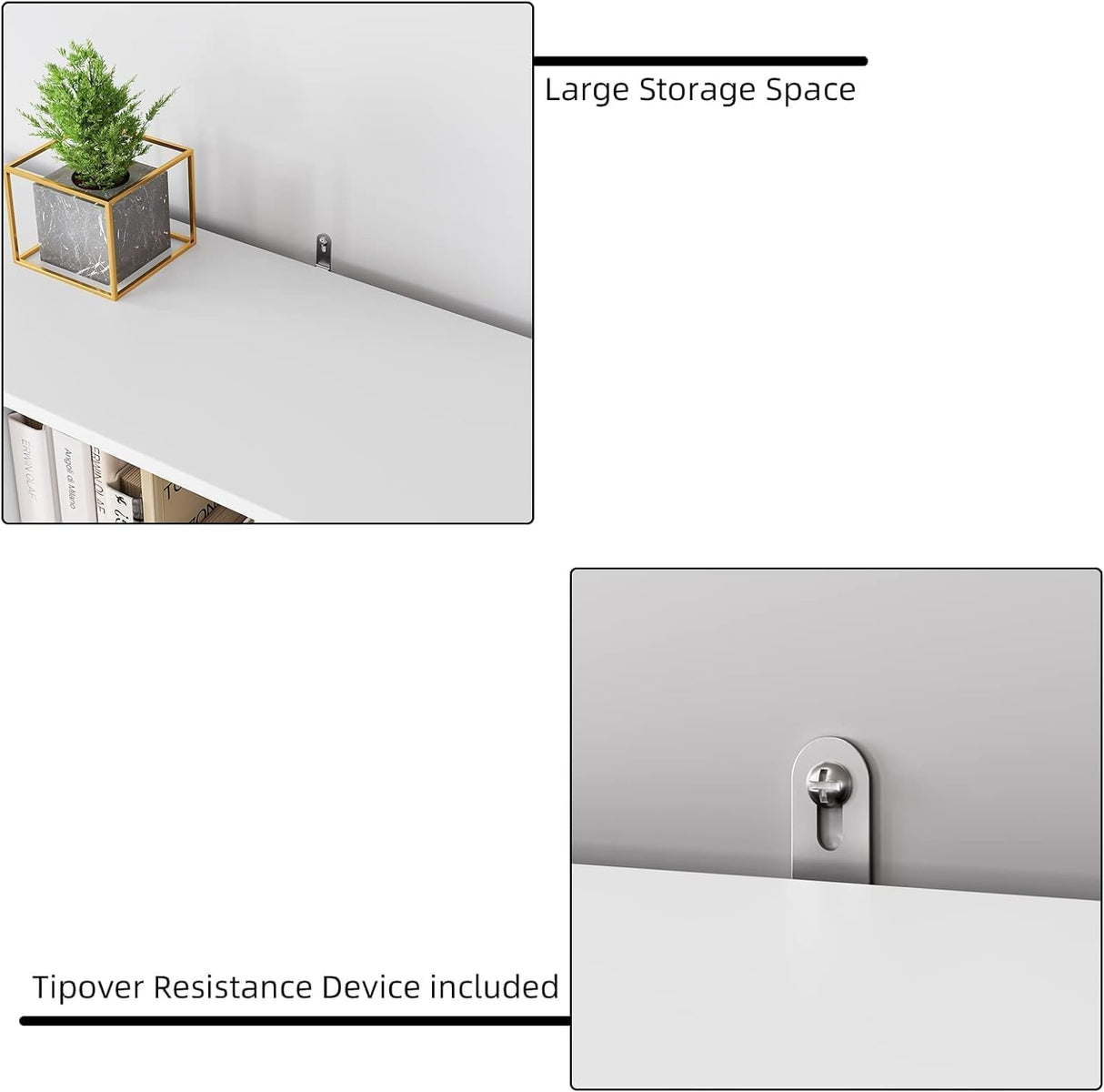 9 Cube Storage Organizer with Drawers, White Tall Bookshelf with Storage