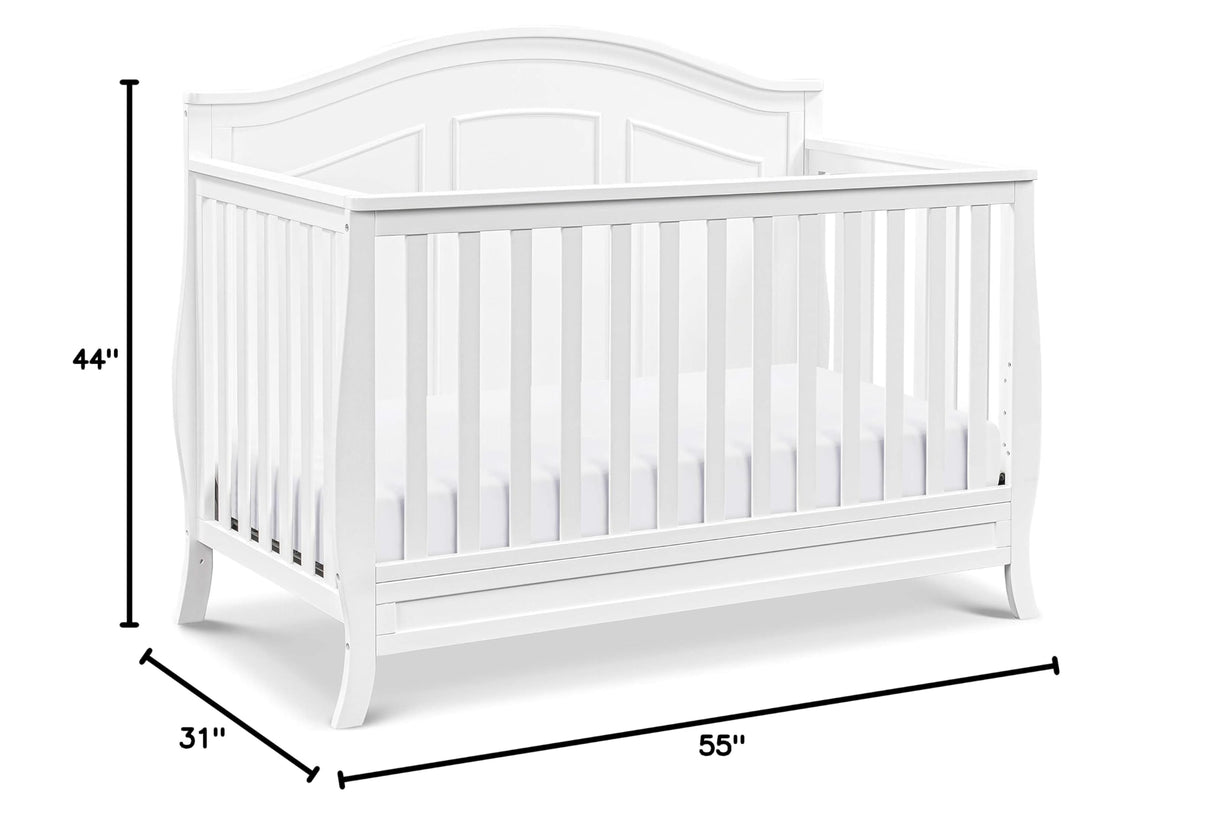 Emmett 4-in-1 Convertible Crib in White, Greenguard Gold Certified