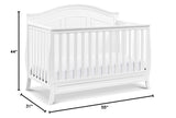 Emmett 4-in-1 Convertible Crib in White, Greenguard Gold Certified