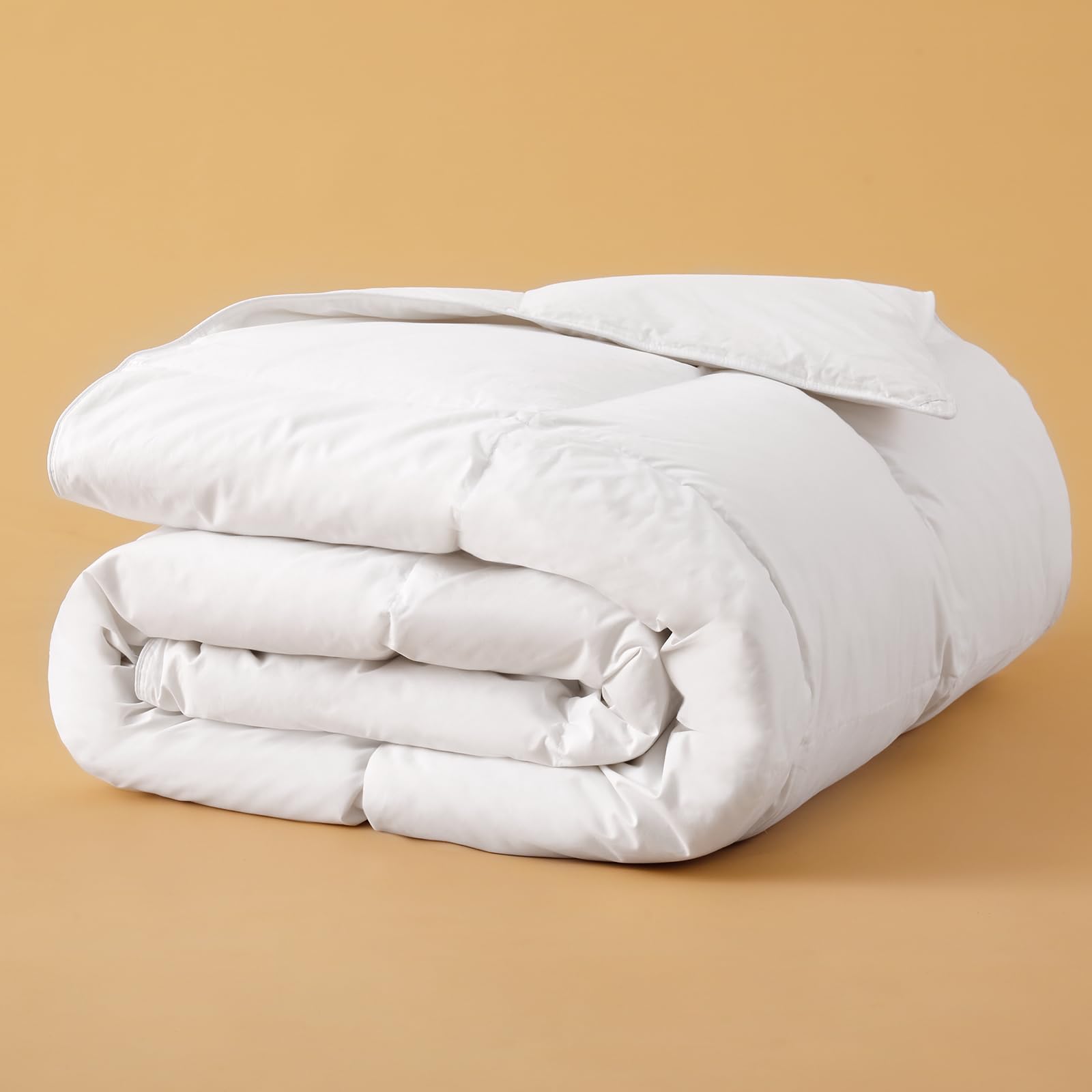 Feather Down Fiber Comforter King Size - Ultra Soft 100% Cotton Duvet Insert