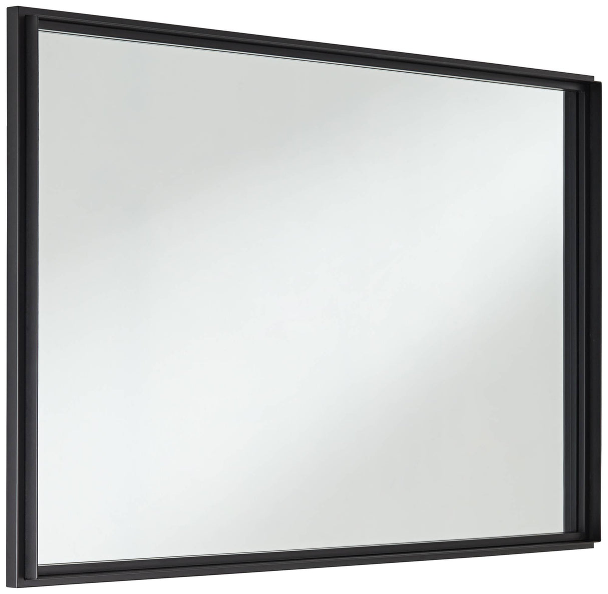 Vega Matte Black 24" x 38" Rectangular Wall Mirror