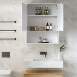 Wall Cabinet Cabinet Cabinet Bathroom Wall Double Door Two Shelves Modern Design