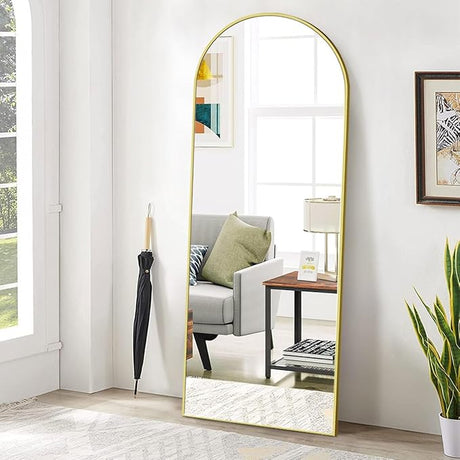 64"x21" Arch Floor Mirror, Full Length Mirror Wall Mirror Hanging or Leaning Arched-Top