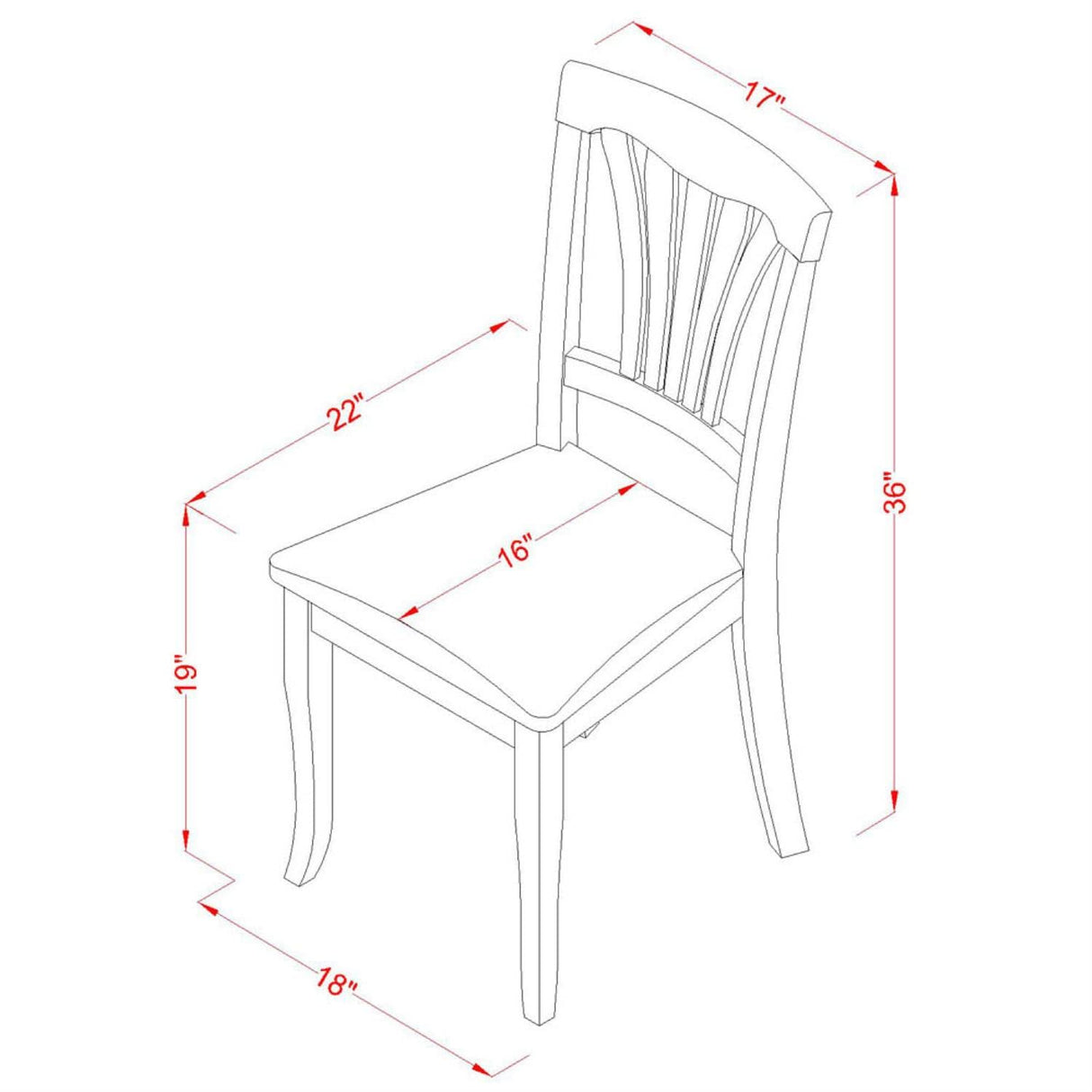 PSAV7-SBR-C 7 Piece Modern Dining Set Consist of a Rectangle Wooden Table