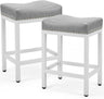 Bar Stools Set of 4， 24 inch Counter Height Bar Stools, Upholstered Modern Kitchen Barstools