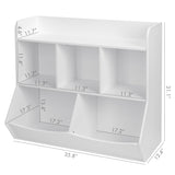 Toy Storage Organizer with Bookcase, Kid’s Multi Shelf Cubby for Books,Toys