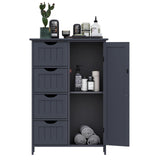 Bathroom Floor Cabinet, Bathroom Cabinet, Storage Cabinet with 4 Drawers and Adjustable Shelf for Entryway Storage,