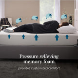 10 Inch Memory Foam Mattress - Medium Feel - Infused with Bamboo Charcoal and Gel -